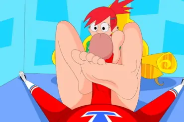 Frankie Foster Gives a POV Footjob