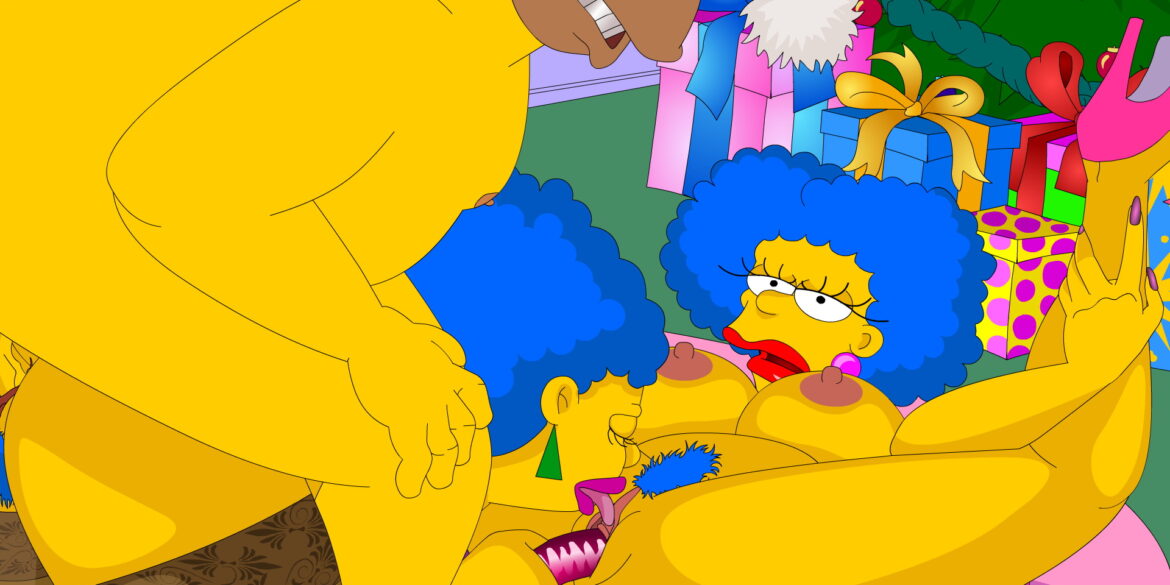 Patty and Selma Bouvier Pussy Eating in a Threesome Party