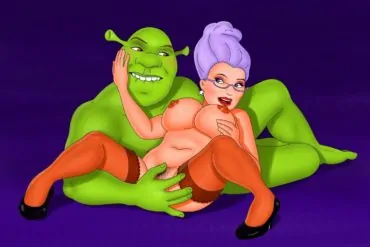 Shrek Lusting After Fairy Godmother's Mature Pussy